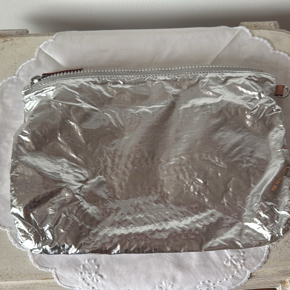 MZ Wallace Silver Quilted Backpack - Picture 9 of 13